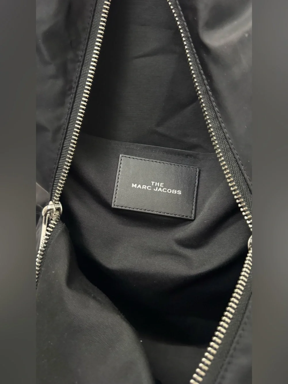 Marc Jacobs The Zip Backpack Black Nylon Designer Travel Bag One Size